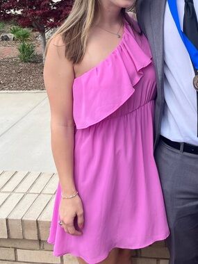 Color me Red one shoulder dress